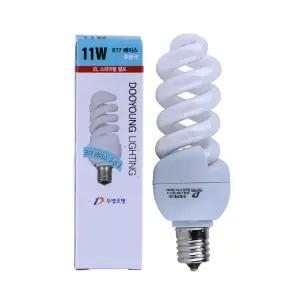 스파이럴램프 두영조명 E17 11W 주광색 EFSL11EX-D/17-A JU11113-16014A