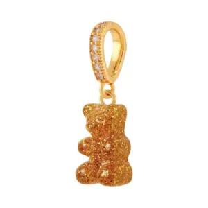 Crystal Haze Nostalgia Bear with Pave Connector Gold 24K 크리스탈 헤이즈 노스텔지아 베어 파베 커넥터