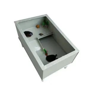 반수생 거북이 어항 구피 탱크 하우스 상자 아크릴