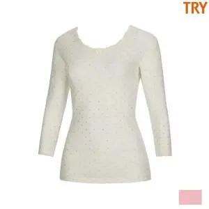 트라이 여성 내복 패션7부 내의 상의 순면