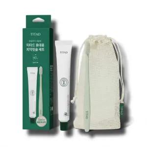 티타드 휴대용 치약칫솔 세트 (파우치 + 칫솔 1P + 치약 50g)