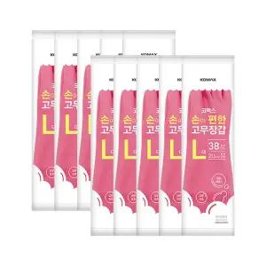 코멕스 국산 고무장갑 대형 10개입 / 천연라텍스