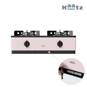 하츠 초고화력 프리스탠딩 2구 가스레인지 + AA건전지 미세화력 과열방지센서 HFG-2389SP(소프트핑크) LPG(프로판가스)