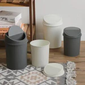 모노톤 스윙 국산 휴지통 원형 2size 인테리어 사무실·욕실용 깔끔한 미니 쓰레기통 단체주문