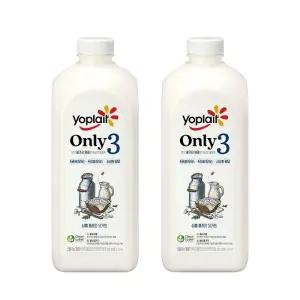 빙그레 요플레 Only3 플레인 요거트 대용량 1.8L 2병