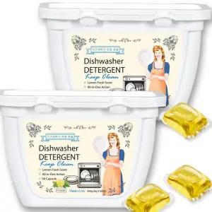 맘스럽 식기세척기 캡슐세제 레몬향 50개입 / 과일채소 식기세척기용 주방세제