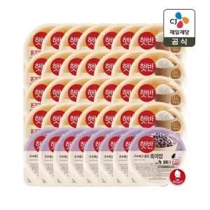 햇반 윤기가득 쌀밥 210g x28개+흑미밥 210g x8개