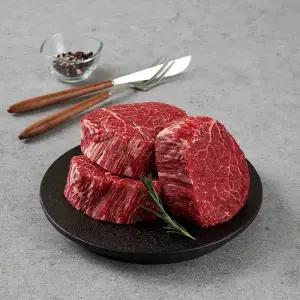 더미트 소고기 한우 1등급 안심 400g (200g*2)/국내산/구이용/로스구이/홈파티/바베큐