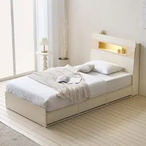 [파로마] 에이라 편백 LED 수납침대 SS