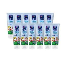 2080 키즈 크리닉 4스텝 치약 80g 12개 어린이용 학교 준비물
