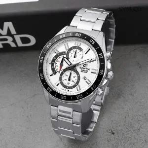 [에디피스] EFV-550D-7A 크로노그래피 화이트 맨즈 스포츠 정장 남자 메탈 시계 d