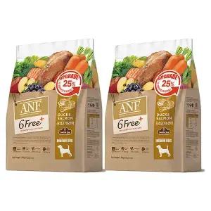 ANF 6free 플러스 인도어 독 오리고기 연어, 1.6kg, 2개