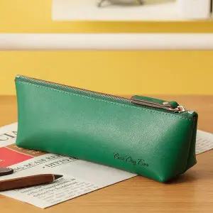 무료각인돛단배 천연 소가죽 필통 펜파우치