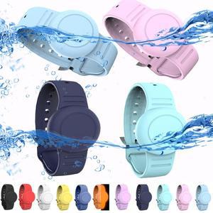 어린이를 위한 방수 에어태그 팔찌 - 부드러운 실리콘 에어 태그 손목 밴드 보호용 시계 케이스 커버, 경량