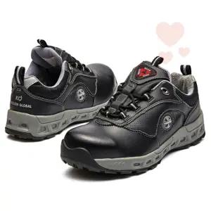 [코오롱글로벌] 시크블랙 발편한작업화 통기성좋은안전화 볼넓은안전화