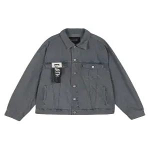 [버커루][어스데님] 남성 숯 워싱 데님 자켓(B225DJ100P).