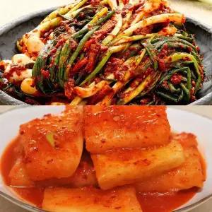 아삭한 석박지 2kg + 알싸한 파김치 2kg 실속세트