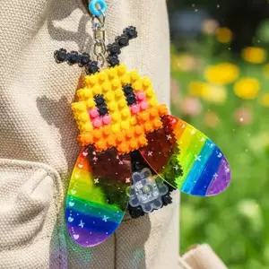 아트박스/오렌지몰 디폼블럭 LED 반딧불이 곤충 가방고리 2개1세트