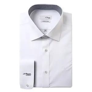 [대구백화점] [듀퐁셔츠]스트레치소재 화이트 슬림핏셔츠(SE6SM22LS922SWH)