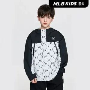 [MLB키즈](공식)26SS 아웃도어 다이아 모노그램 3LAYER 바람막이 NY (Black) 7AWJM0161-50BKS