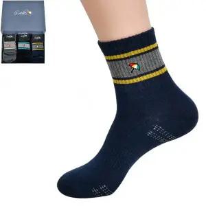 아놀드파마 컬러 배색 라인 디자인 신사 캐주얼 중목 양말0060vb