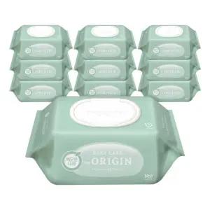 깨끗한나라 베이비케어 디 오리진 물티슈 캡 100매 10팩x2