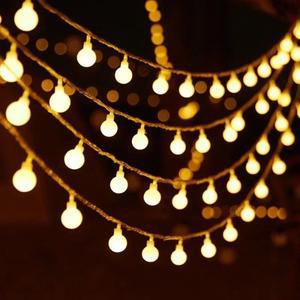 LED줄조명요정 조명 화환 LED 볼 스트링 방수 크리스마스 트리 실내 웨딩 홈 장식 220V 램프  6M 10M 22M