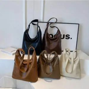 여성 5컬러 심플무드 라운드 핸들 호보백 숄더백