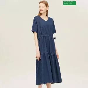 [베네통] 티어드 브이넥 원피스 BAOP93431_P416264119