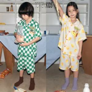 [탑텐키즈](의정부점)26년 SS 공용) [커버캣] 레이온 파자마셋업(5부) MKG5UI3815