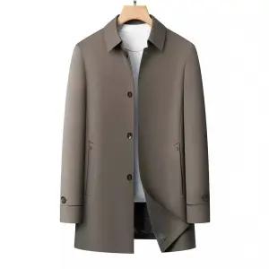 남성패션 트렌치 봄가을 캐주얼 싱글 하프 코트 힛템