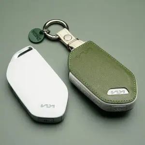 [케인즈]KEINZ 기아 EV4 스마트키케이스 Cream 키홀더