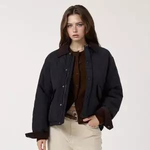 [후아유](의정부점)Detachable Collar Quilted Jacket(F) WHJPG1112F