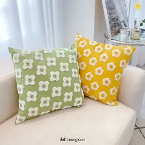 북유럽 봄 인테리어 플라워 자수 쇼파 쿠션 커버