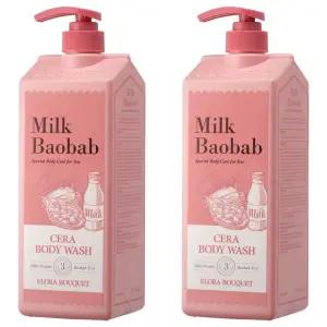 밀크바오밥 세라 저자극 샤워워시 바디워시 플로라부케 1.2L 2개