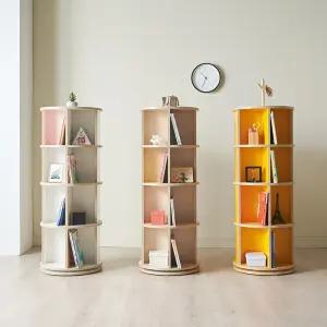 에보니아 니노 원형 4단 회전 책장 / 책꽂이