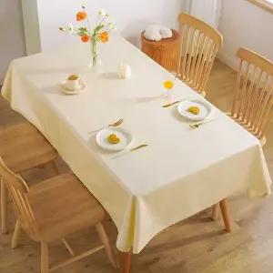 사각 방수 아이보리 식탁보 140x140cm/캠핑/테이블/인테리어/포인트/식탁매트/다용도/디자인/행사/홈파티