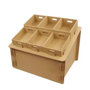 종이 매대 매장 가판대 미니 계단식 골판지 진열대 다이 소재 매점 소형 취미