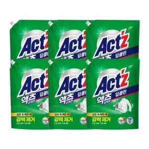 액츠 퍼펙트 액체세제 딥클린 리필 2.2L 6개