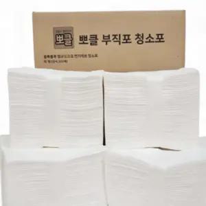 300매 엠보싱 청소 일회용 부직포 뽀클 티슈 먼지 대형 걸레 마른 닦는 가정