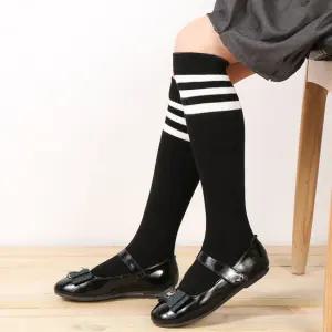 어린이 아동 니삭스 세줄 스트라이프 스타킹 반타이즈 초등 주니어 교복 스쿨룩 6컬러