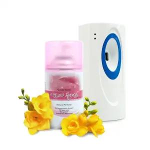 Kimspp 프리미엄 아로마플러스 방향제 250ml(프리지아향)+자동분사기+건전지 실내공간 화장실방향제