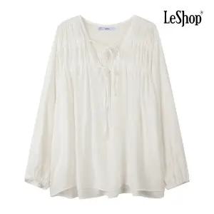 [르샵] 더블 리본 셔링 블라우스 (BQ2BL030A)