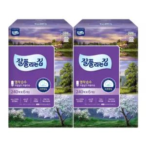 잘풀리는집 명작순수 미용티슈, 240매, 6입, 2개
