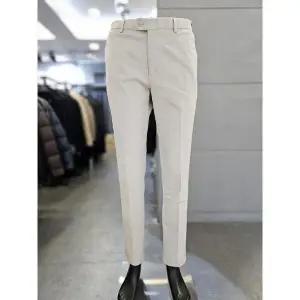 바쏘옴므 세이브존03 바쏘옴므 남자 간절기 바지 크림베이지 면스판 히든밴딩 치노