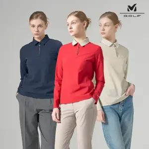 [프리미엄] 밀레골프 26SS 최신상! 기능성 트리코트 긴팔 카라 셔츠 3종, 여성