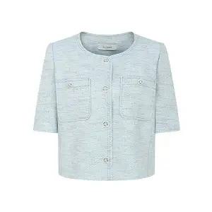 [JJ지고트](광주신세계)포켓 하프 슬리브 크롭 재킷 GR5M0JK921