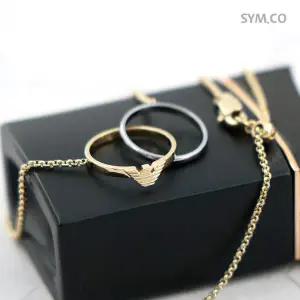 [엠포리오아르마니]알마니 EGS3231 독수리 엠블럼 투톤 반지 체인 남자 스틸 목걸이 d