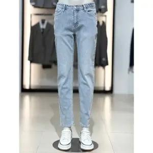 [바쏘옴므]블루 스트레치 워싱 면 스판 데님 팬츠 WSZ1PS83A BU