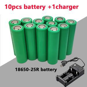 리튬 이온 배터리 호환용 교체용 외부 포함 새 3.6V 2500mAh 18650 삼성 INR 25R용